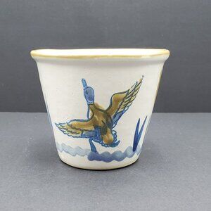 Louisville Stoneware Flying Duck Flower Pot Pottery Planter Vase Crock